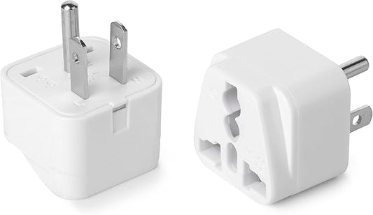Universal Travel Plug Adapter – Compact Multi-National Outlet Converter (US to Worldwide), 110V–250V Power Compatibility