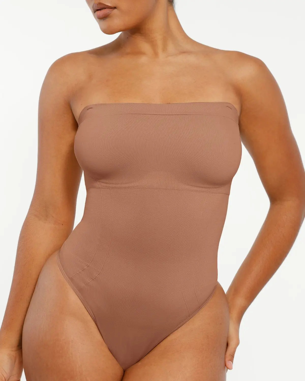 Bare Essentials™ Skin Flow™ Strapless Sculpt Thong Bodysuit