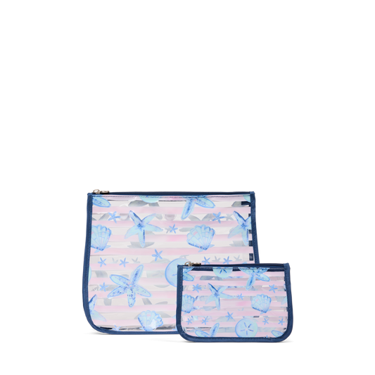 Decorative Insert - Pink Stripes & Blue Shells