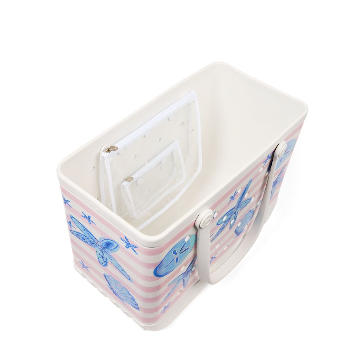 Original Bogg Bag - Pink Stripes & Blue Shells