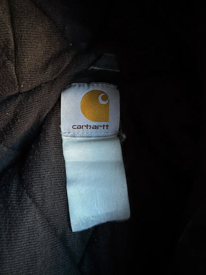 Vintage Faded Black Hooded Yankees Carhartt Jacket
