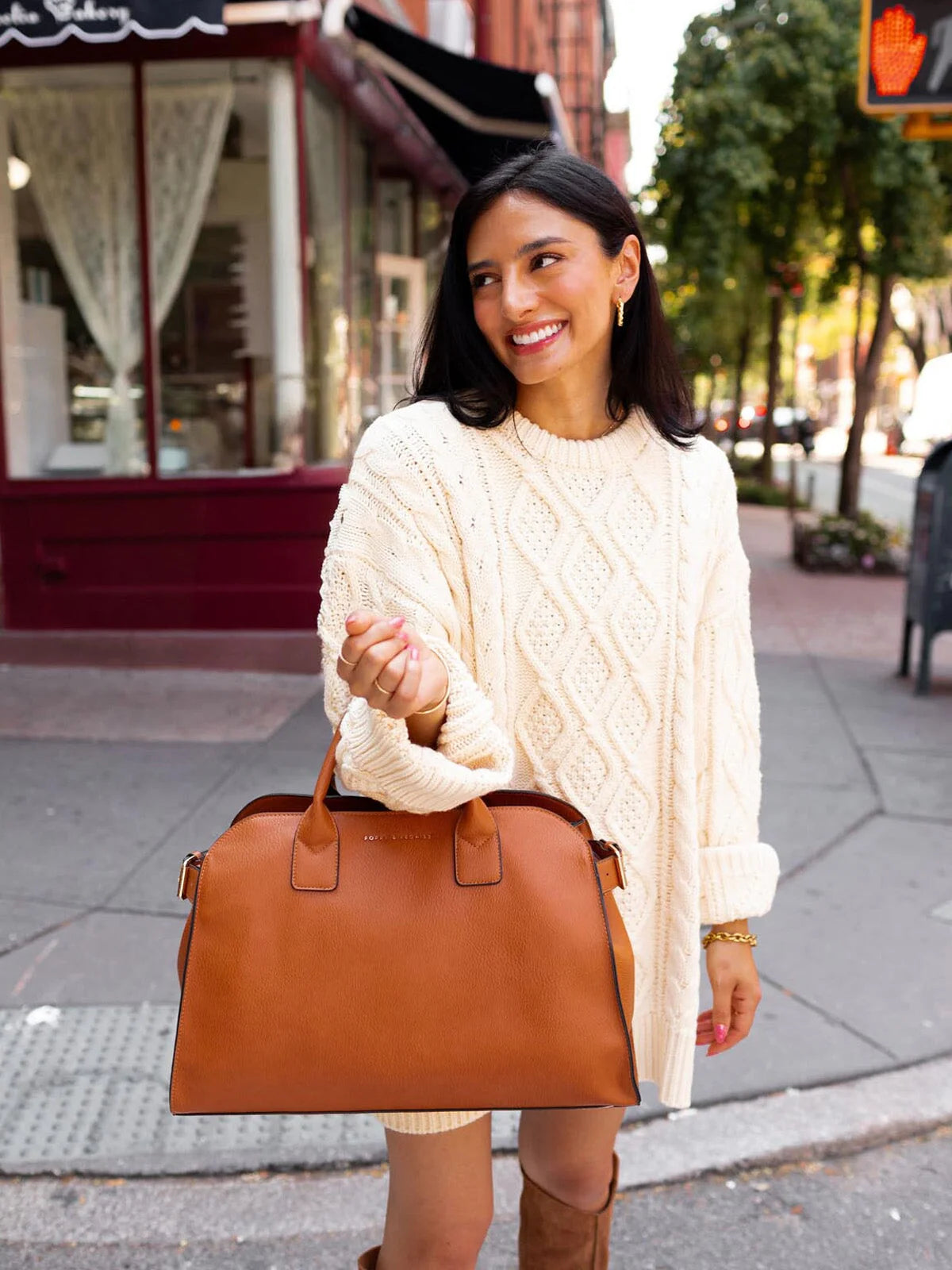 Uptown Tote Cognac
