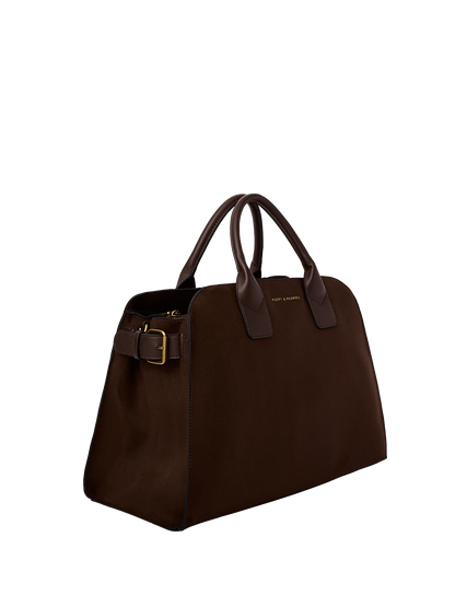 Uptown Tote Suede Espresso