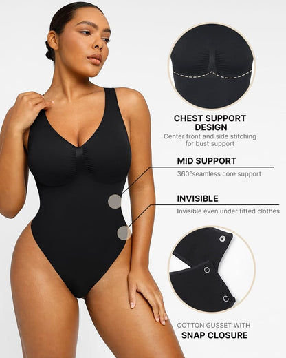 Bare Essentials™ Skin Flow™ 2.0 High Neck Thong Bodysuit