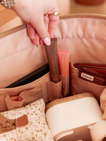 On The Go Tote Brown Floral