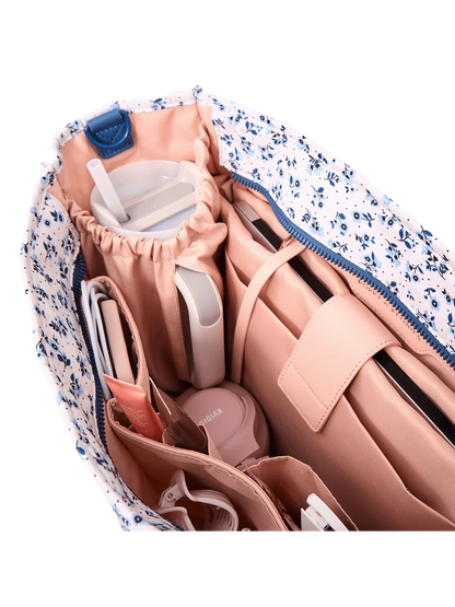 On The Go Tote Blue Floral