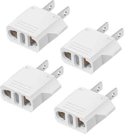 4-Pack 220V to 110V Adapter Plug Converter