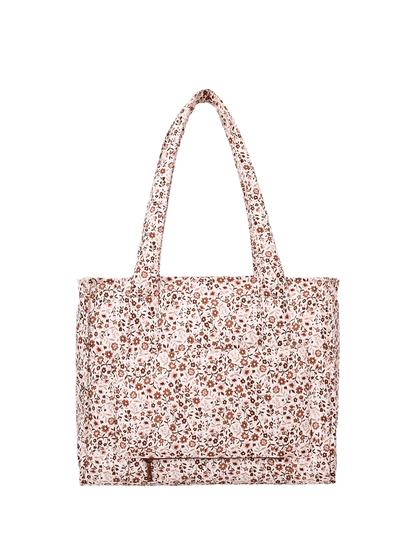 On The Go Tote Fall Brown Floral