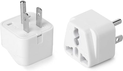 Universal Travel Plug Adapter – Compact Multi-National Outlet Converter (US to Worldwide), 110V–250V Power Compatibility