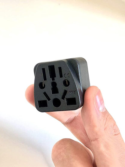 US Travel Plug Adapter, EU,AU,UK,NZ,CN,in to USA (Type B), Grounded 3 Prong USA Wall Plug, EU to US Travel Adaptor Pin Converter, Power Outlet Charger (1-Pack)