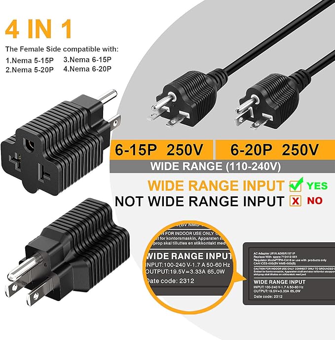 4-in-1 Universal Power Plug Adapter Converter