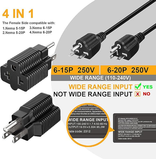 4-in-1 Universal Power Plug Adapter Converter