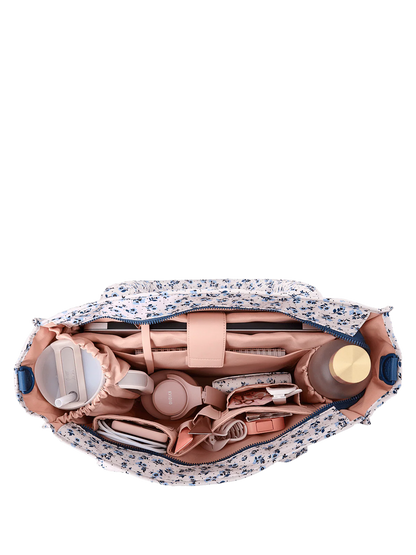 On The Go Tote Blue Floral