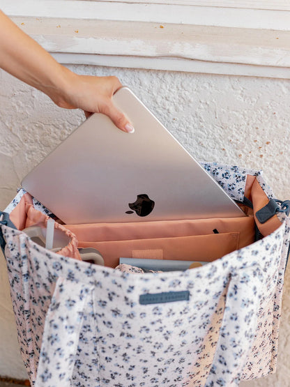 On The Go Tote Blue Floral