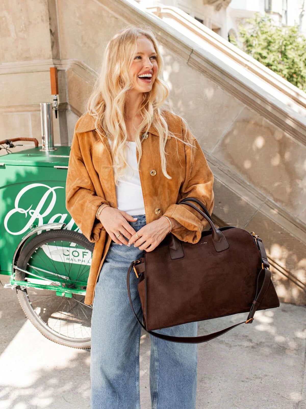 Uptown Tote Suede Espresso