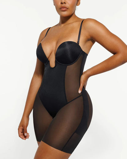 BOOT-YEAH™ MeshSmooth™ Deep Plunge Bodysuit