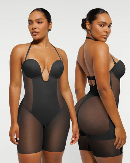 BOOT-YEAH™ MeshSmooth™ Deep Plunge Bodysuit