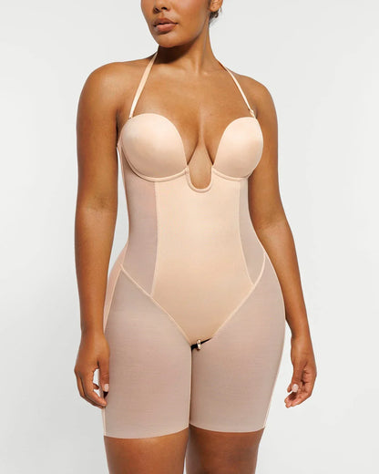 BOOT-YEAH™ MeshSmooth™ Deep Plunge Bodysuit