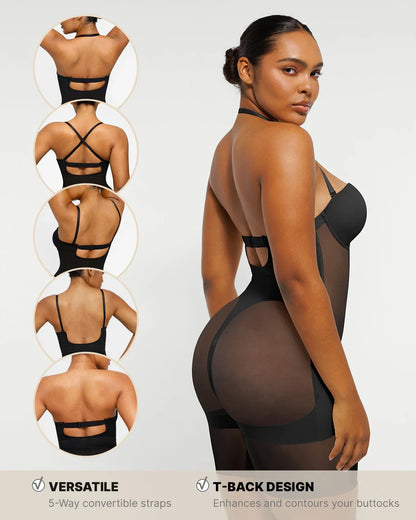 BOOT-YEAH™ MeshSmooth™ Deep Plunge Bodysuit