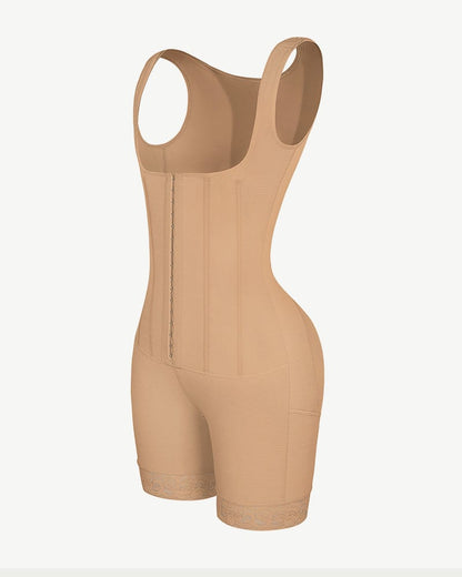 Bare Essentials™ AirSlim® Flexible Boning Open Bust Full Bodysuit