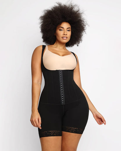 Bare Essentials™ AirSlim® Flexible Boning Open Bust Full Bodysuit