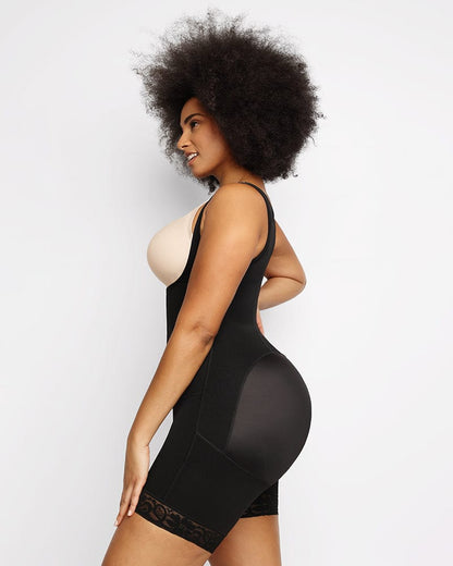 Bare Essentials™ AirSlim® Flexible Boning Open Bust Full Bodysuit