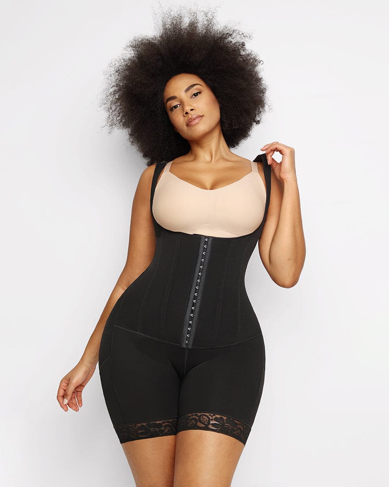 Bare Essentials™ AirSlim® Flexible Boning Open Bust Full Bodysuit