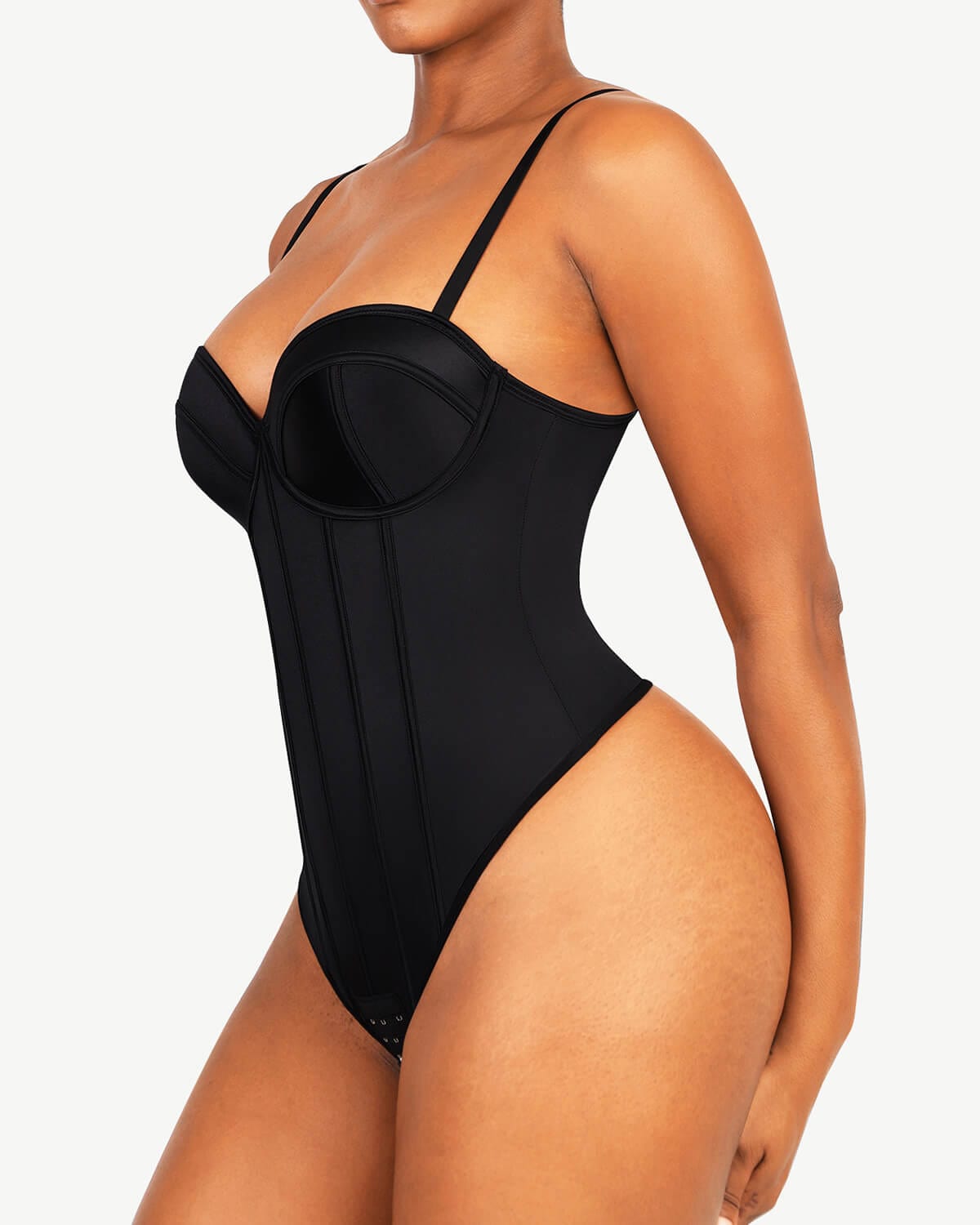 Bare Essentials™ AirSlim® Retro-style Cupped Bra-free Thong Bodysuit