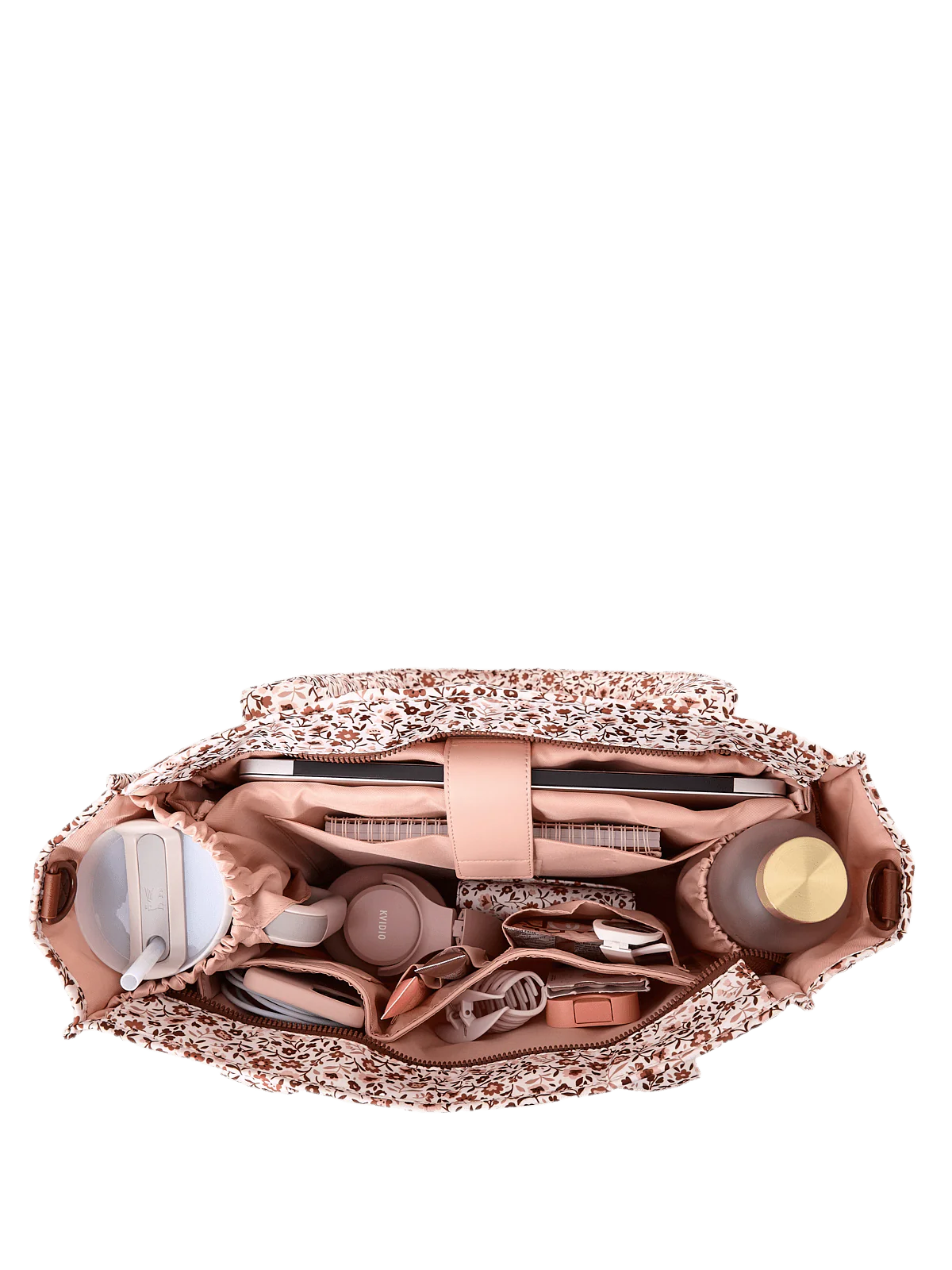 On The Go Tote Fall Brown Floral