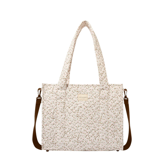 On The Go Tote Brown Floral