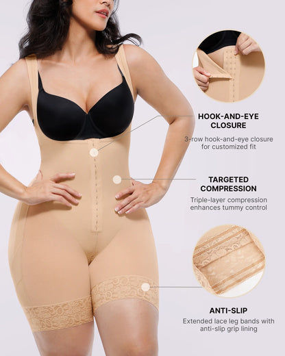 BOOT-YEAH™ AirSlim® Extreme Compression Open Bust Bodysuit