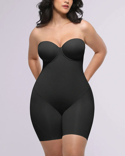 Bare Essentials™ AirSlim® Strapless Mid Thigh Bodysuit