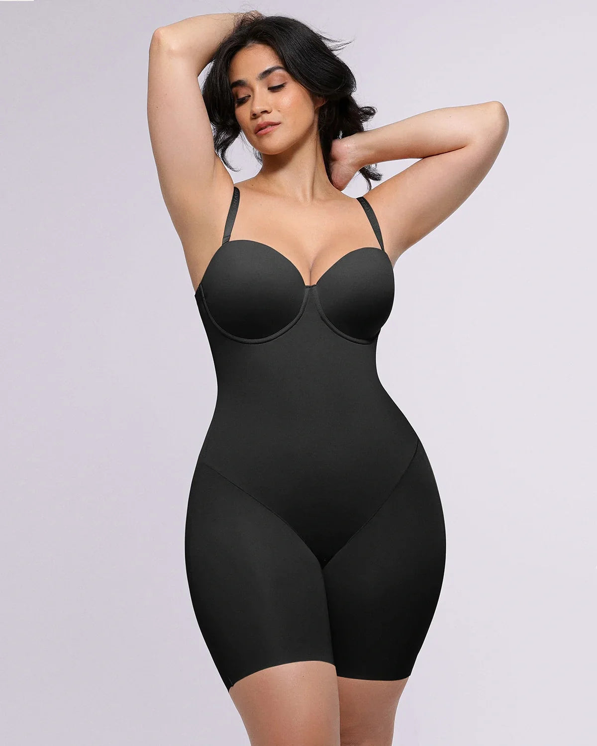 Bare Essentials™ AirSlim® Strapless Mid Thigh Bodysuit