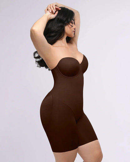 Bare Essentials™ AirSlim® Strapless Mid Thigh Bodysuit