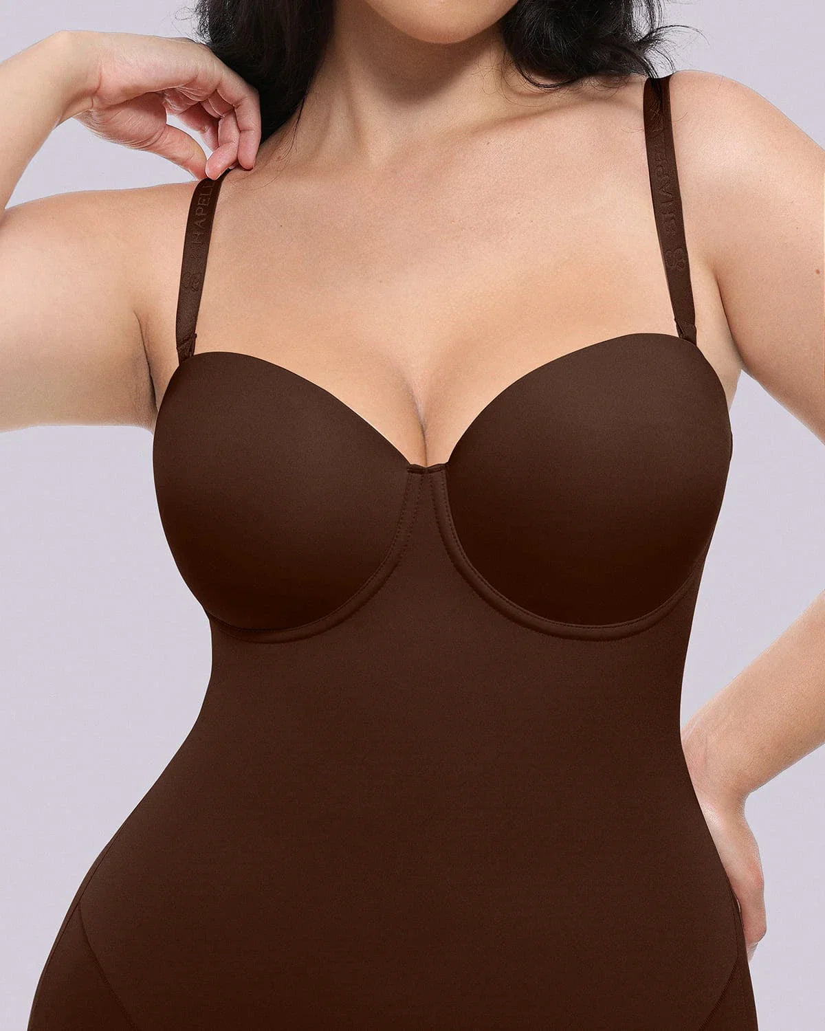 Bare Essentials™ AirSlim® Strapless Mid Thigh Bodysuit