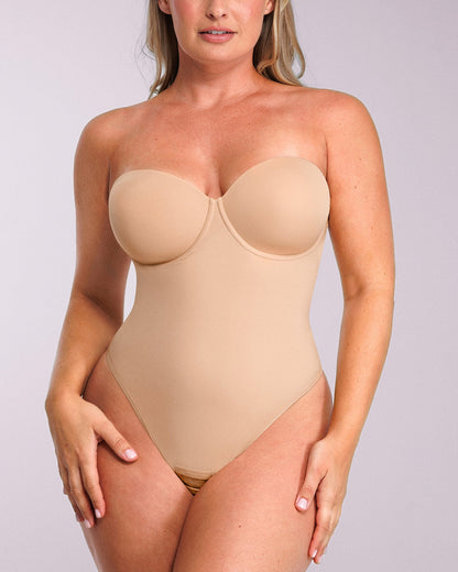 Bare Essentials™ AirSlim® Strapless Thong Bodysuit