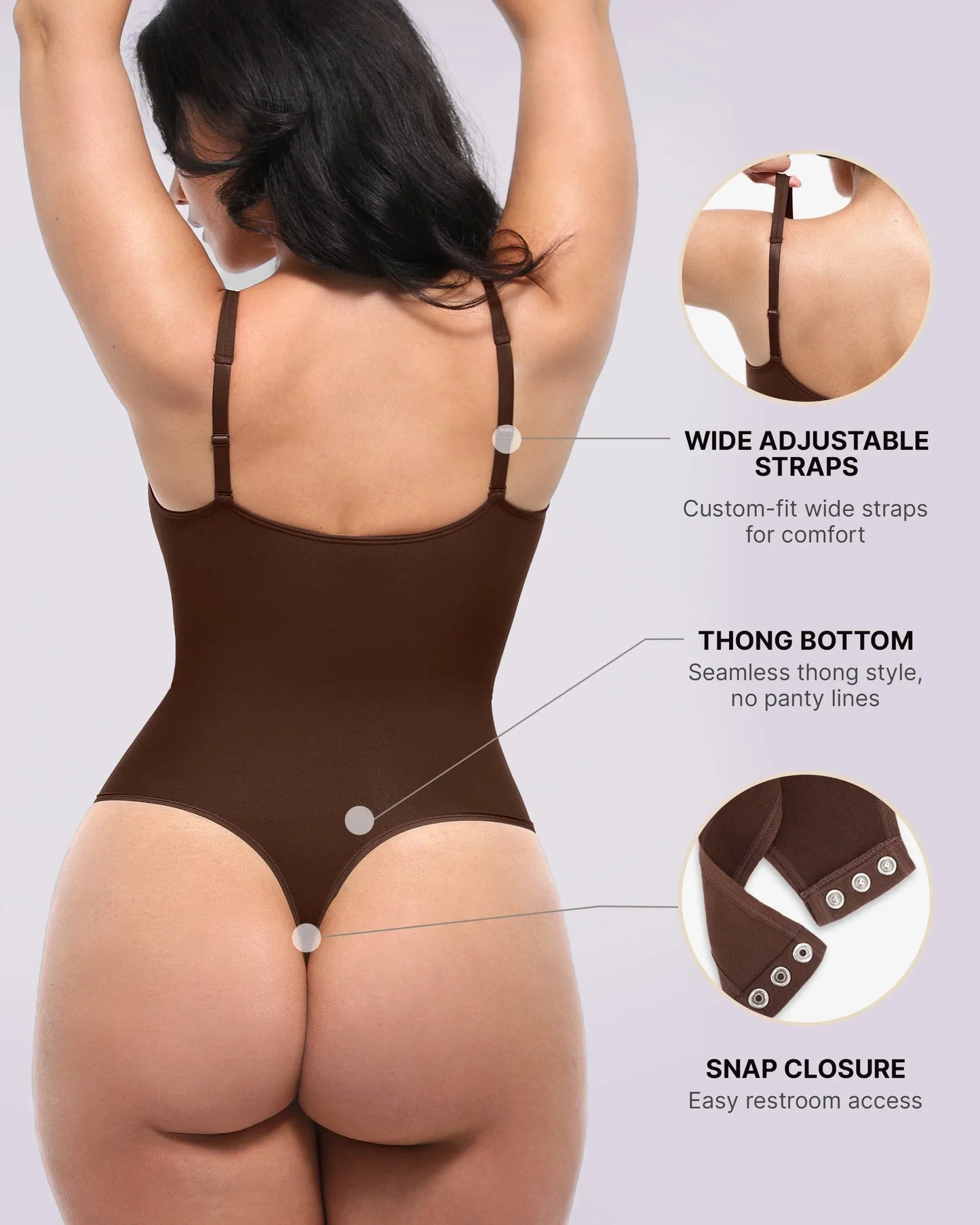Bare Essentials™ Skin Flow™ Zipper Front Thong Bodysuit