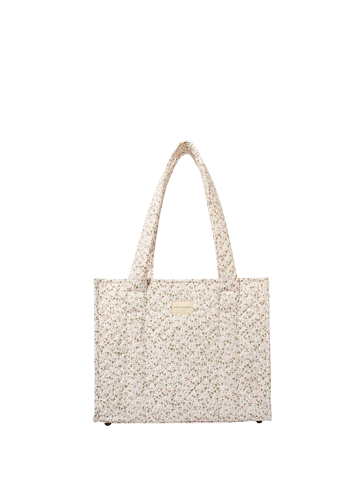 On The Go Tote Brown Floral
