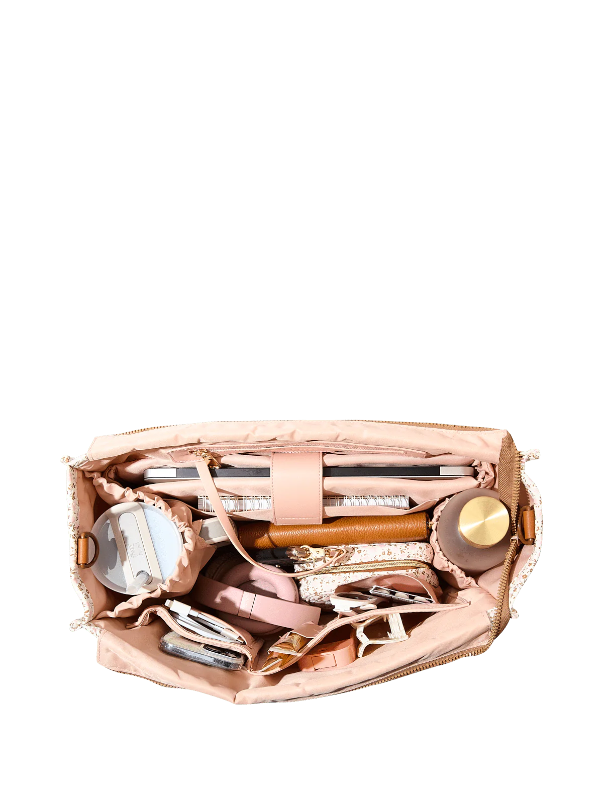 On The Go Tote Brown Floral