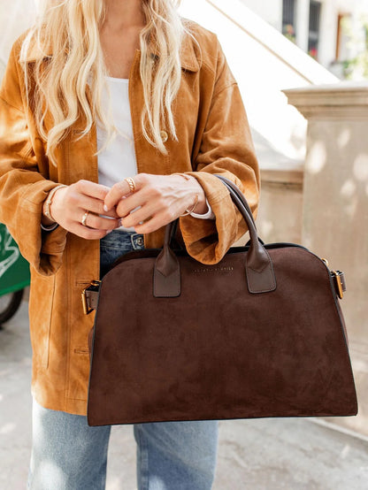 Uptown Tote Suede Espresso