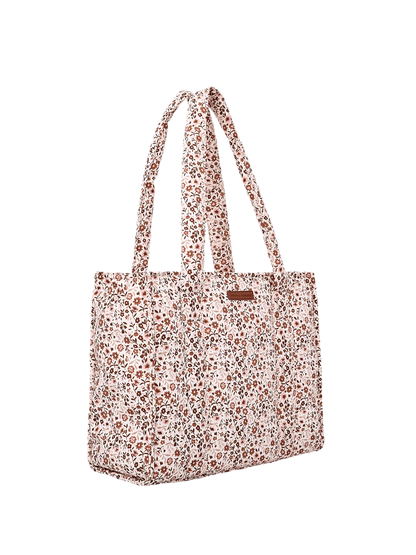 On The Go Tote Fall Brown Floral