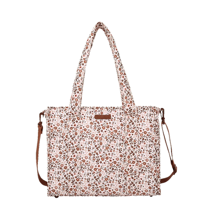 On The Go Tote Fall Brown Floral