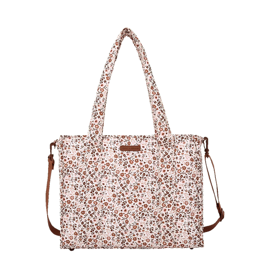 On The Go Tote Fall Brown Floral