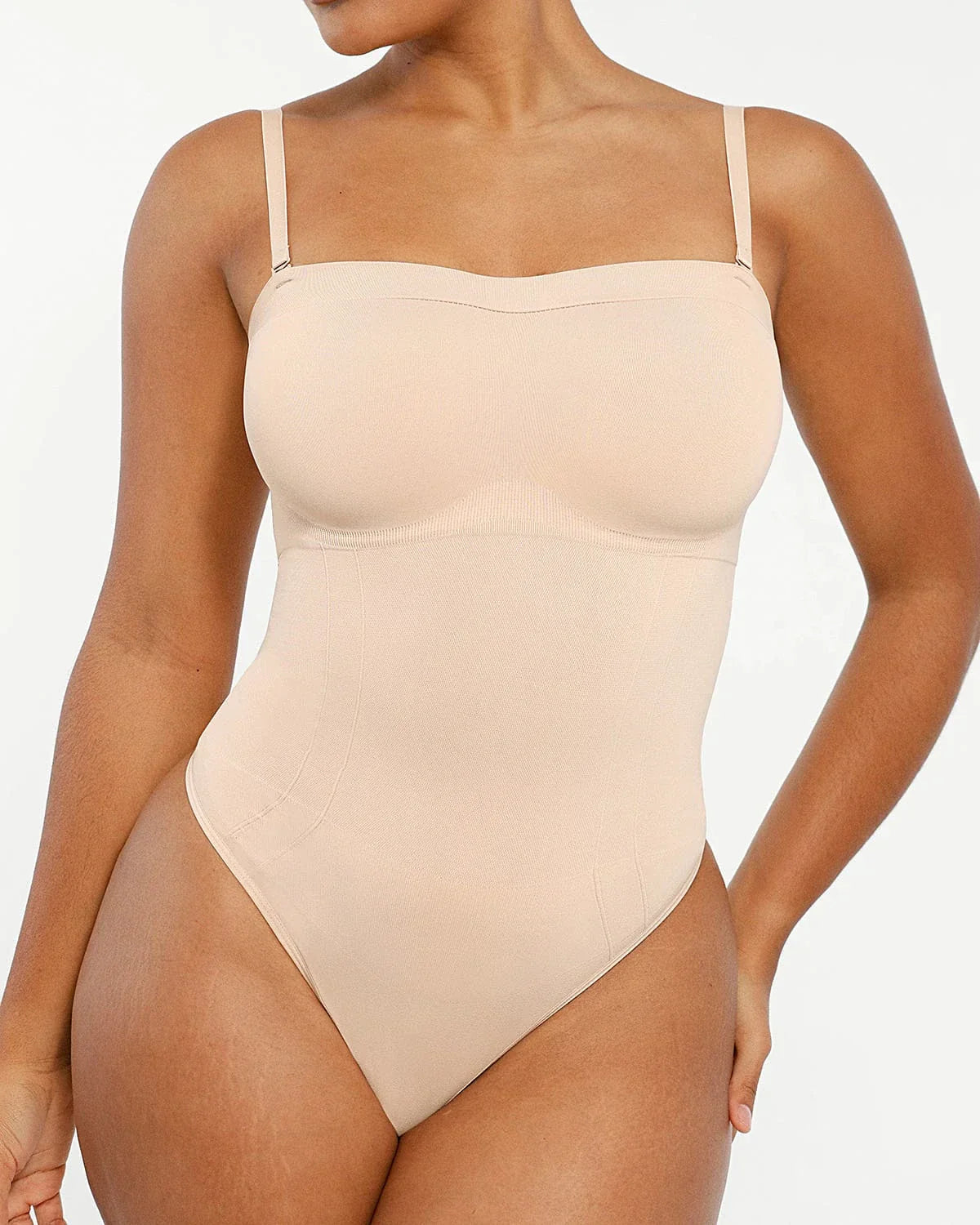 Bare Essentials™ Skin Flow™ Strapless Sculpt Thong Bodysuit