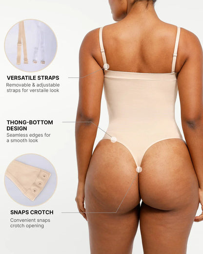 Bare Essentials™ Skin Flow™ Strapless Sculpt Thong Bodysuit