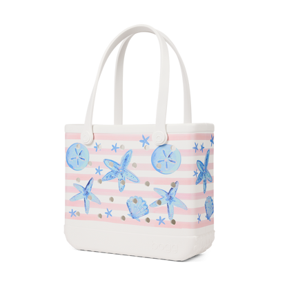 Baby Bogg Bag - Pink Stripes & Blue Shells