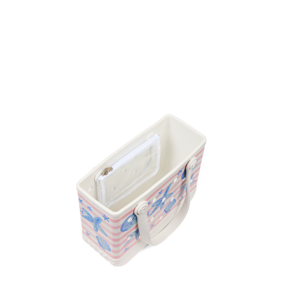 Bitty Bogg Bag - Pink Stripes & Blue Shells