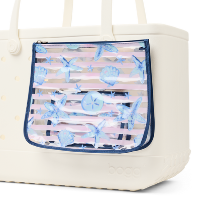 Decorative Insert - Pink Stripes & Blue Shells