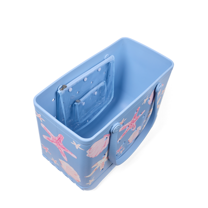 Original Bogg Bag - Carolina Blue Shells and Starfish
