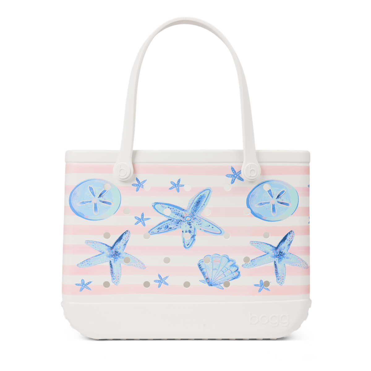Original Bogg Bag - Pink Stripes & Blue Shells